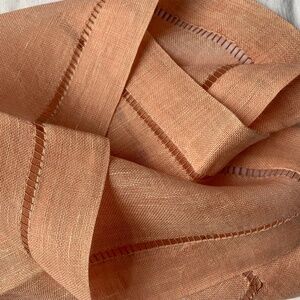 GAYLE WARWICK LONDON LINEN NAPKIN SET of 7 / NEW